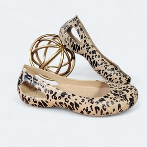 CROCS Leopard Print Flats